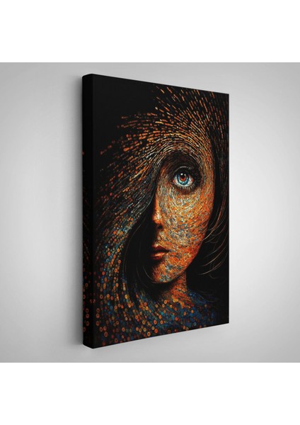 canvas Serie Mavi Gözlü Soyut Kadın TANLOSU-8008