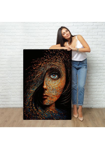 canvas Serie Mavi Gözlü Soyut Kadın TANLOSU-8008 fiyatları
