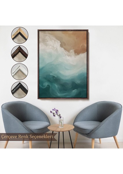 canvas Serie Okyanus Dalga Köpüğü Soyut TABLO-7634 fırsatları