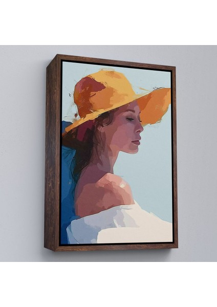 canvas Serie Sarı Şapkalı Soyut Kadın TABLO-7639 fiyatları