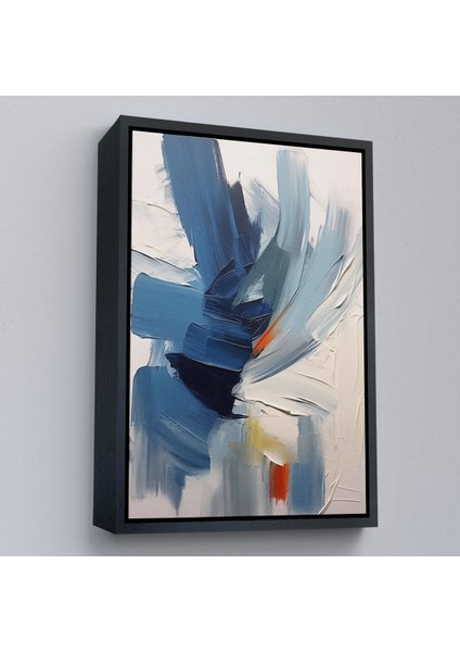 canvas Serie Mavi Tonlardaki Yağlıboya Görünümlü TABLO-7575