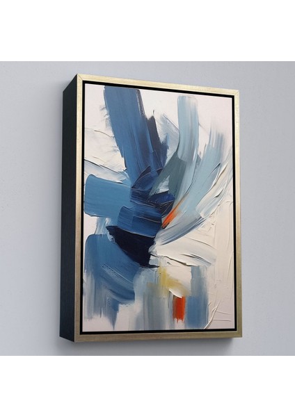 canvas Serie Mavi Tonlardaki Yağlıboya Görünümlü TABLO-7575 modelleri