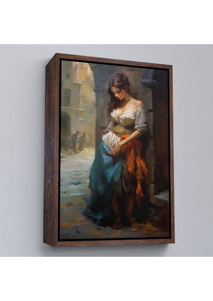 canvas Serie Köşe Başındaki Güzel Üzgün KADIN-7707 fiyatları