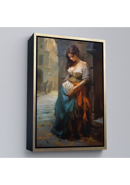 canvas Serie Köşe Başındaki Güzel Üzgün KADIN-7707 modelleri