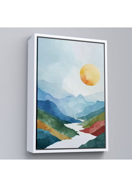 ^#canvas Serie Dağların Arasındaki Güneş Manzarası TABLO-7591