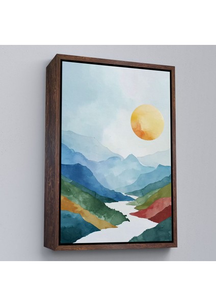 ^#canvas Serie Dağların Arasındaki Güneş Manzarası TABLO-7591 fiyatları