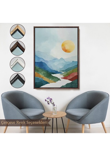 ^#canvas Serie Dağların Arasındaki Güneş Manzarası TABLO-7591 fırsatları