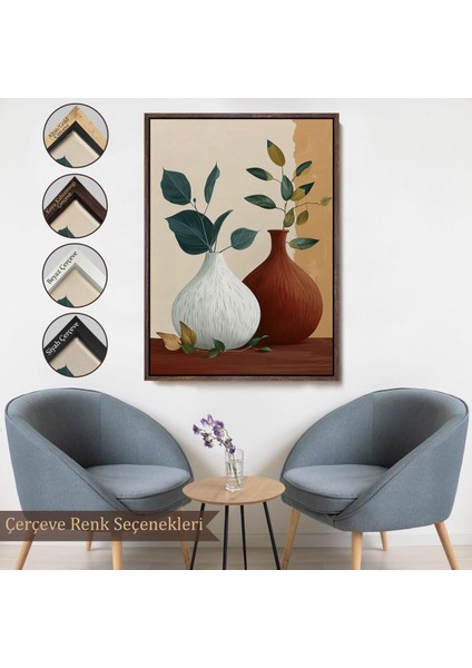 ^#canvas Serie Vazoların Içindeki Yapraklar TABLO-7556 fırsatları