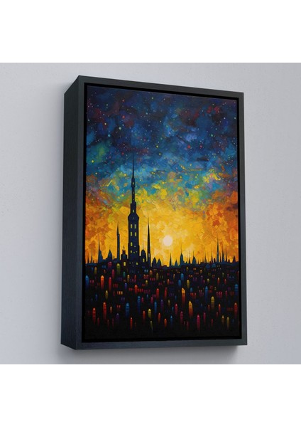 canvas Serie Günbatımı Şehir Manzarası TABLOSU-7998