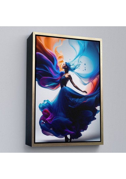 canvas Serie Mavi Kıyafetli Soyut Kadın TABLOSU-8021 modelleri