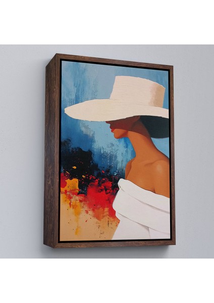 canvas Serie Beyaz Şapkalı Soyut Kadın TABLO-7621 fiyatları