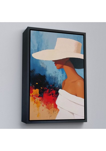 canvas Serie Beyaz Şapkalı Soyut Kadın TABLO-7621 modelleri