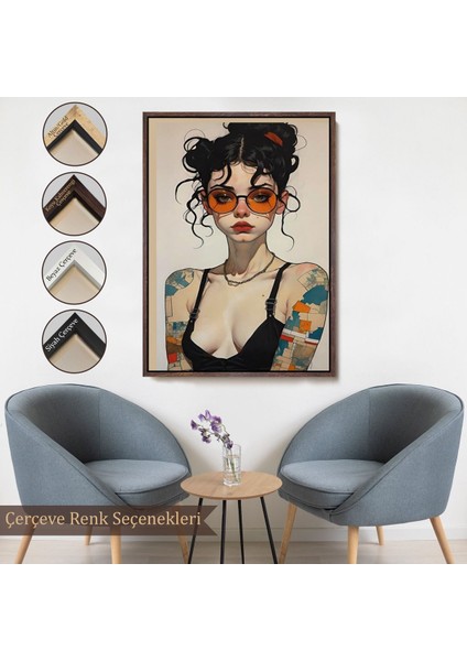 ^#canvas Serie Dövmeli Güzel Kız TABLOSU-7891 fırsatları