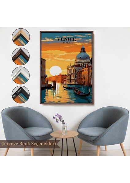 ^#canvas Serie Italya Venedik Kanal Yağlıboya TABLO-7858 fırsatları