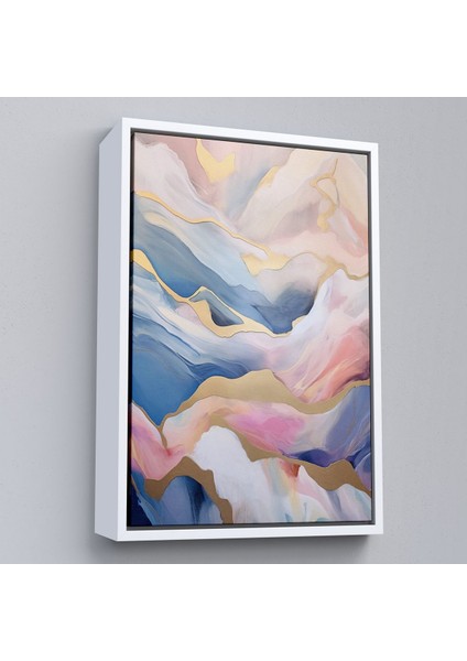 ^#canvas Serie Pembe Tonlu Mermer Desen TABLO-7584