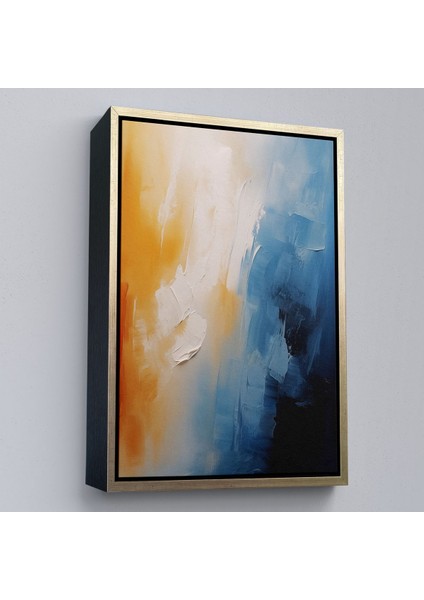 canvas Serie Mavi Tonlardaki Yağlıboya Görünümlü TABLO-7599