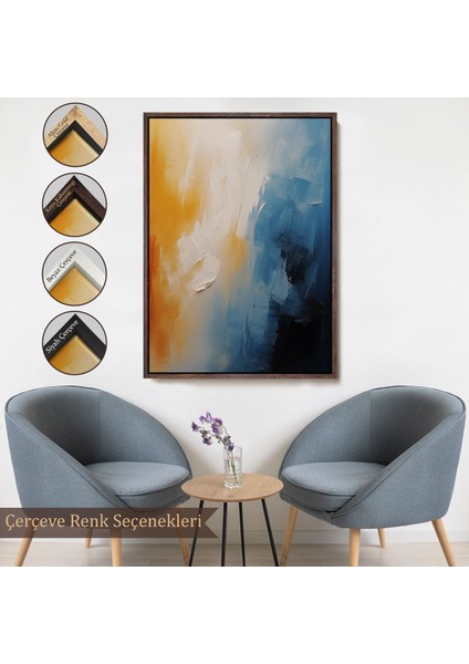 canvas Serie Mavi Tonlardaki Yağlıboya Görünümlü TABLO-7599 fırsatları