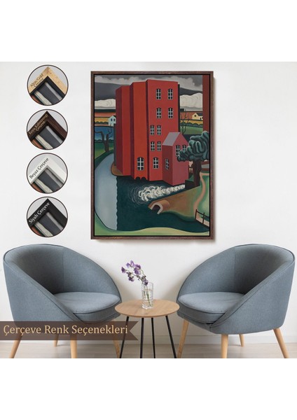 canvas Serie Auguste Herbin - Kırmızı Ev Tablosu -The Red HOUSE-7347 fırsatları