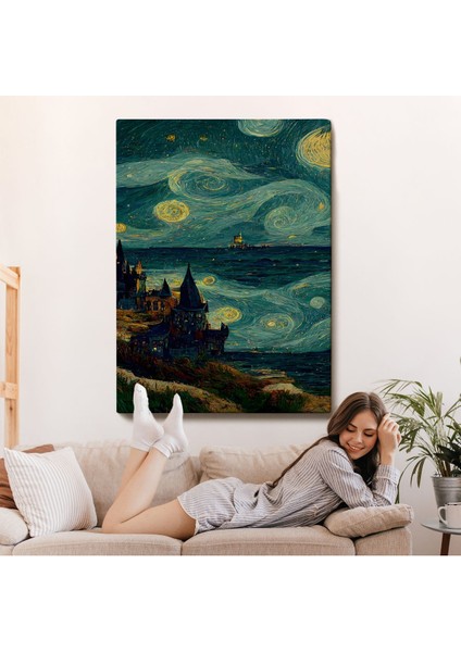 canvas Serie Vincent Van Gogh Tarzı Dalgalı Deniz TABLOSU-7689 fırsatları