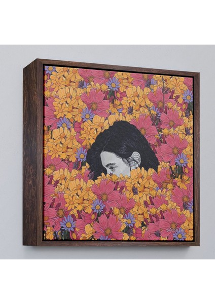 canvas Serie Çiçekler Arasındaki Kadın TABLOSU-8319