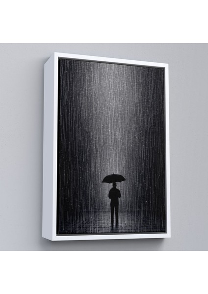 ^#canvas Serie Hiçliğin Ortasında Gece Yarısı Yağmur Altındaki Adam TABLO-7548