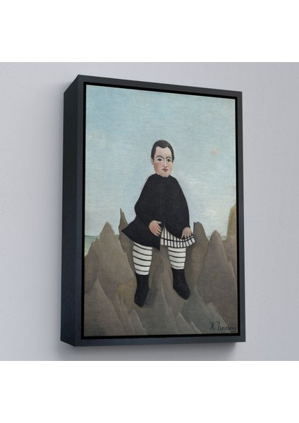 canvas Serie Henri Rousseau - Kayaların Üzerindeki Çocuk Tablosu - Boy On The ROCKS-8083 modelleri
