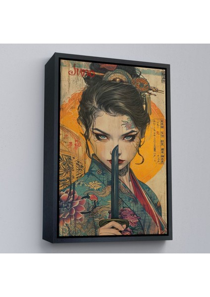 canvas Serie Şavaşçı Japon Kadın TABLOSU-7767