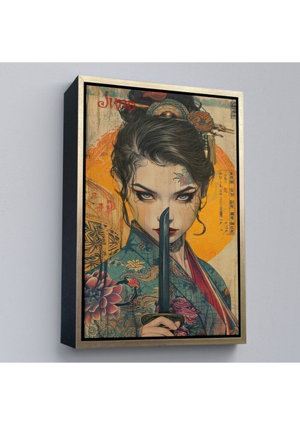 canvas Serie Şavaşçı Japon Kadın TABLOSU-7767 modelleri
