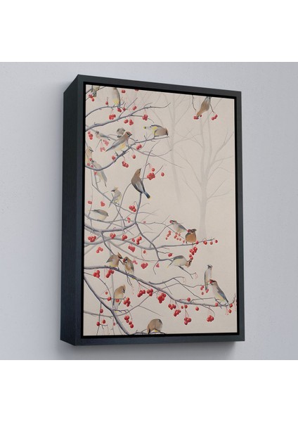 canvas Serie Kuşburnu Ağacındaki Kuşlar TABLOSU-8042