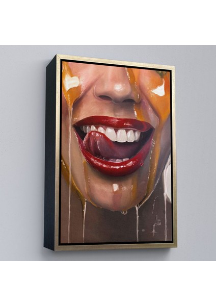 canvas Serie Kırmızı Rujlu Kadın TABLOSU-7821