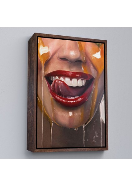 canvas Serie Kırmızı Rujlu Kadın TABLOSU-7821 fiyatları