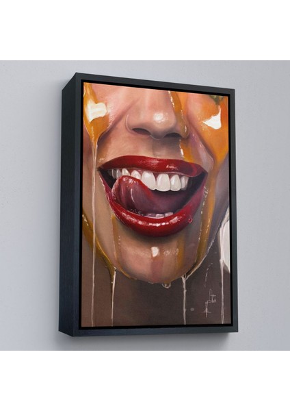 canvas Serie Kırmızı Rujlu Kadın TABLOSU-7821 modelleri