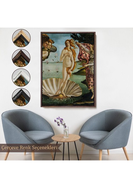 canvas Serie Sandro Botticelli, Venüs'ün Doğuşu Tablosu - The Birth Of VENUS-8109 fırsatları