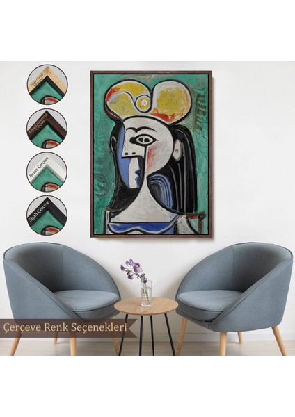 canvas Serie Pablo Picasso - Jaqueline Roque Portre TABLOSU-8087 fırsatları