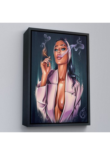 canvas Serie Sigara Içen Soyut Kadın TABLOSU-7756 modelleri