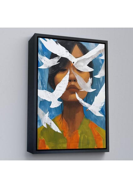 canvas Serie Beyaz Kuşlar ve Asyalı Kadın TABLO-7630 modelleri