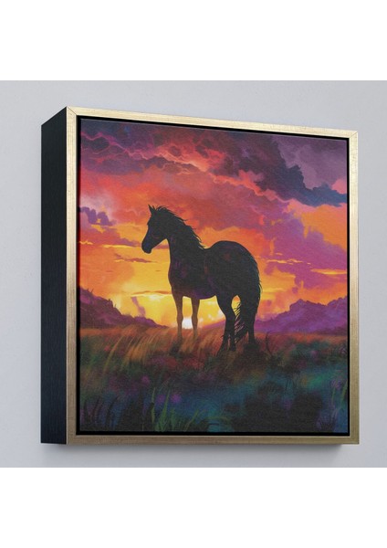 canvas Serie Gün Batımındaki At TABLOSU-8353