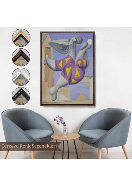 canvas Serie Pablo Picasso - Plaj Topu Ile Yıkanıyor Tablosu - Pablo Picasso Bather With BEACHBALL-8076
