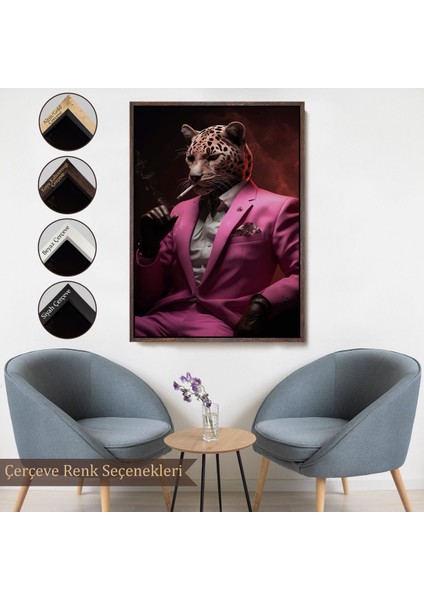 canvas Serie Sigara Içen Pembe Leopar TABLO-7974 fırsatları