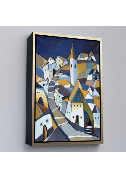 ^#canvas Serie Sıkışık Mavi Evler TABLOSU-7718 modelleri