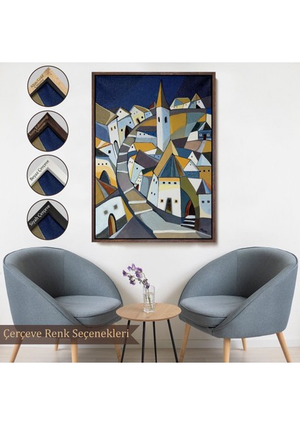 ^#canvas Serie Sıkışık Mavi Evler TABLOSU-7718 fırsatları