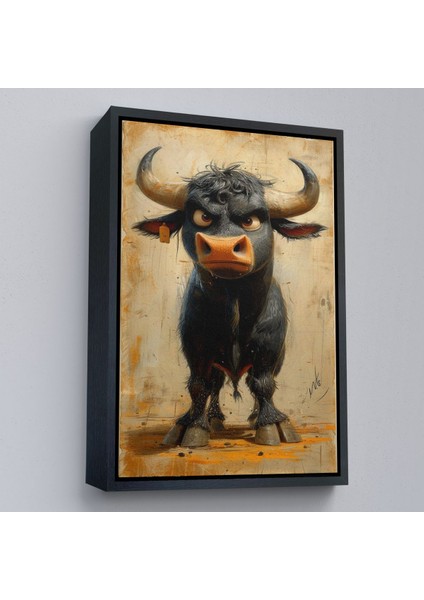 canvas Serie Agresif Boğa TABLOSU-7810