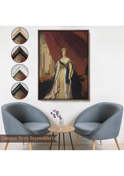 canvas Serie Franz x aver Winterhalter - Kraliçe Victoria Tablosu - Queen VICTORIA-8039 fırsatları