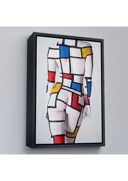 canvas Serie Renkli Soyut Kadın TABLOSU-7925