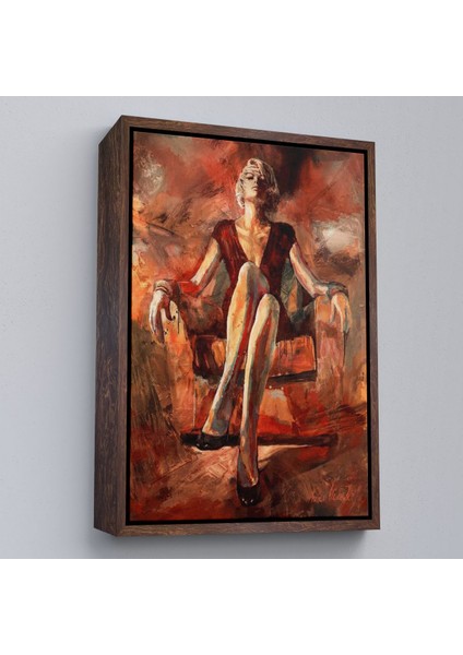 canvas Serie Koltukta Oturan Kadın TABLOSU-7887