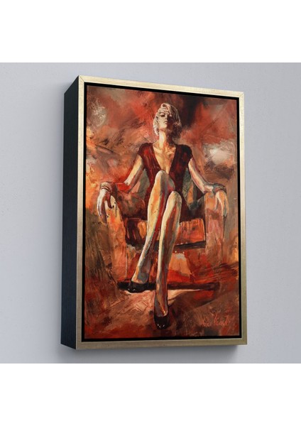 canvas Serie Koltukta Oturan Kadın TABLOSU-7887 fiyatları