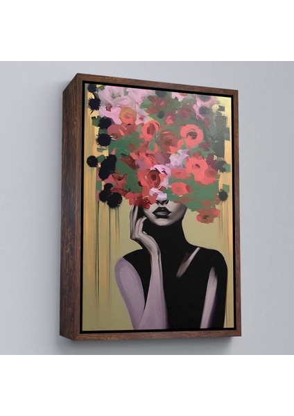 canvas Serie Çiçek Başlı Soyut Kadın TABLOSU-7830 fiyatları