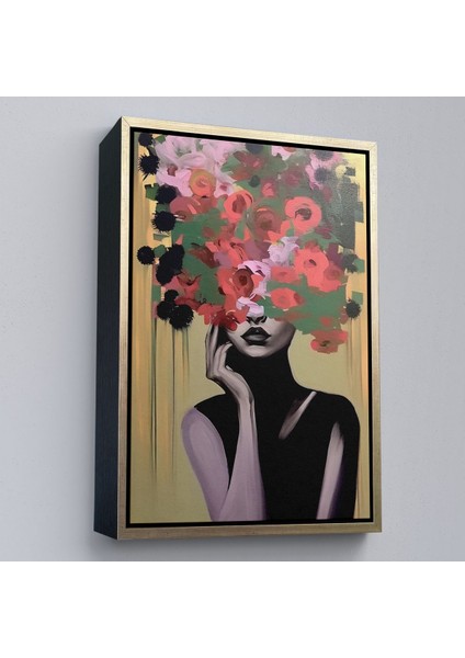 canvas Serie Çiçek Başlı Soyut Kadın TABLOSU-7830 modelleri