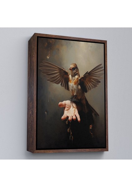 canvas Serie Eldeki Serçe Kuşu TABLOSU-7883