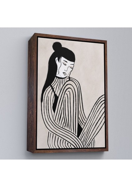 canvas Serie Handdrawn Oturan Kadın TABLOSU-7981 fiyatları